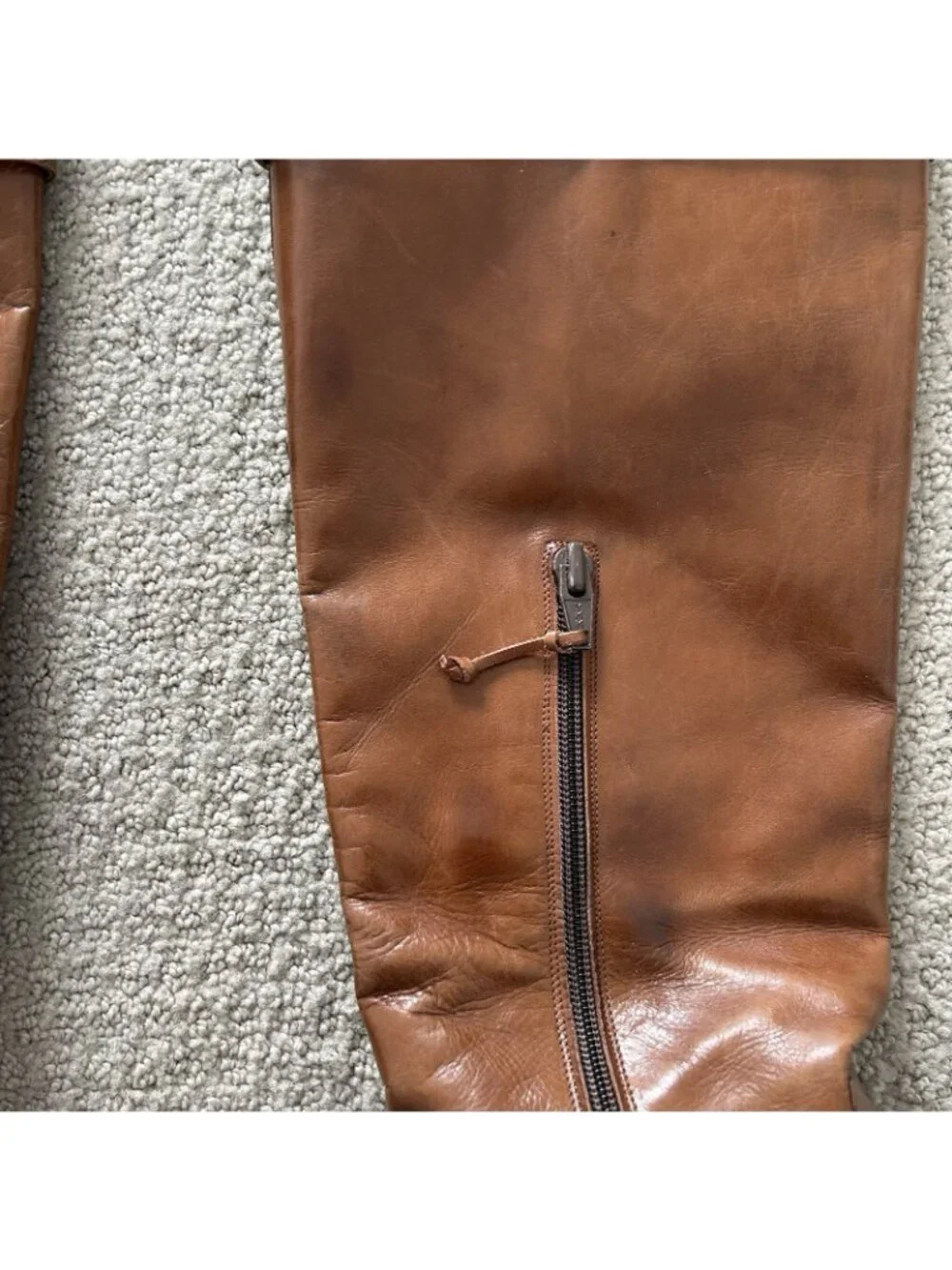 Vintage Salvatore Ferragamo Women’s Boots Cognac Brown Knee High Riding Size 5.5
